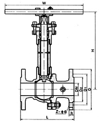 DQ41F手動低溫球閥（結(jié)構(gòu)尺寸圖）