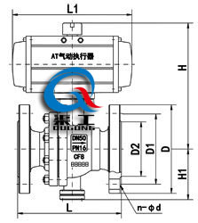 氣動(dòng)襯氟球閥 配AT執(zhí)行器