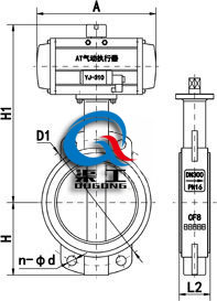 D671F/X氣動對夾軟密封蝶閥