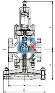 YD43H超大膜片高靈敏度減壓閥 (結(jié)構(gòu)尺寸圖)